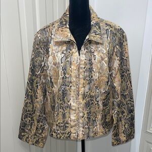 Laura Max Snakeskin Print Jacket – Size 2X